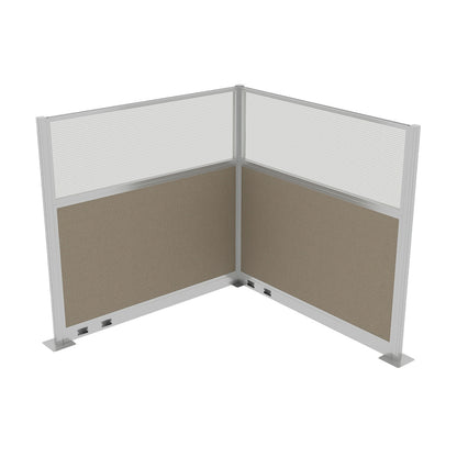 Portable Acoustic Cubicle Partition Kit, L-Shape | Hush Panel