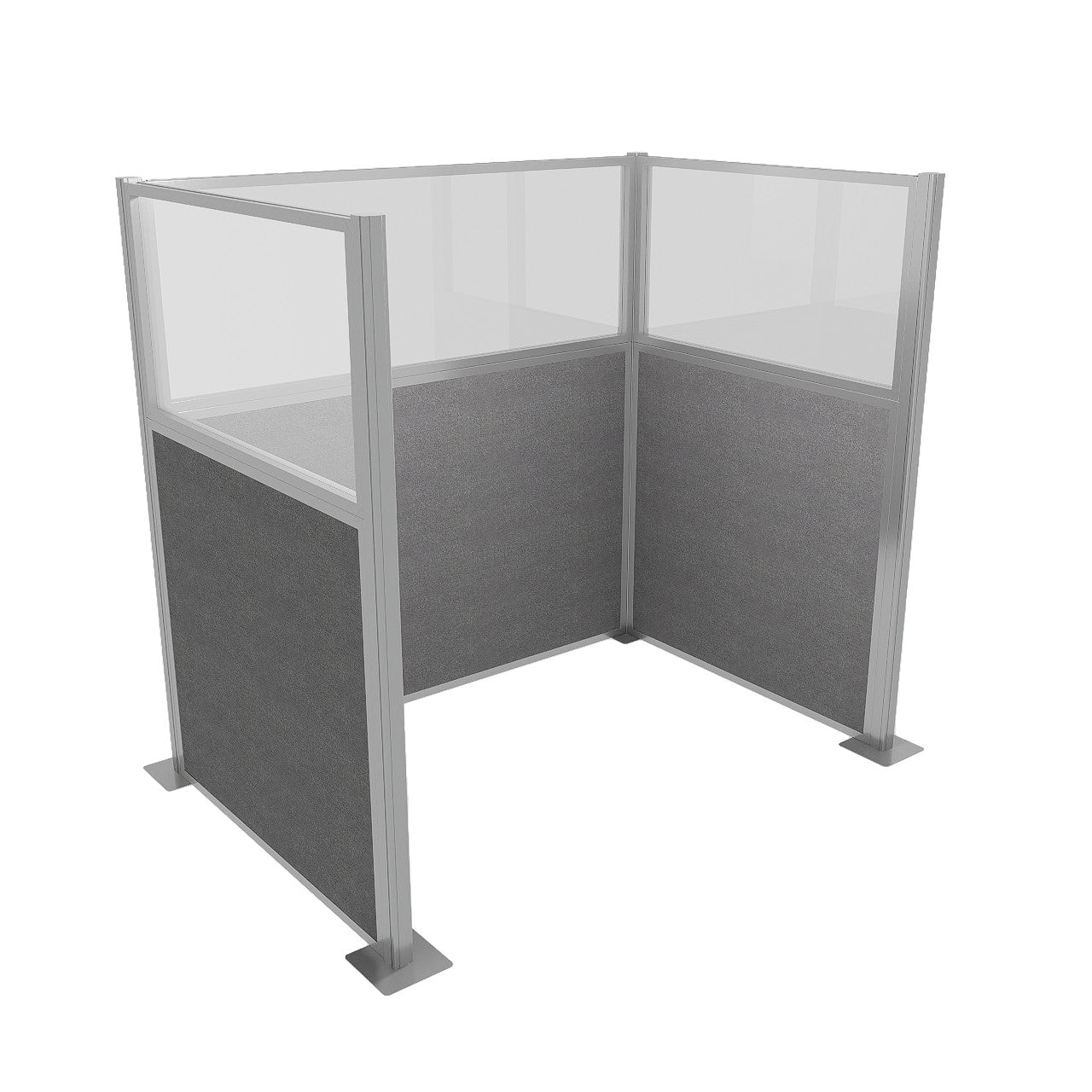 Portable Acoustic Cubicle Partition Kit, U-Shape | Hush Panel