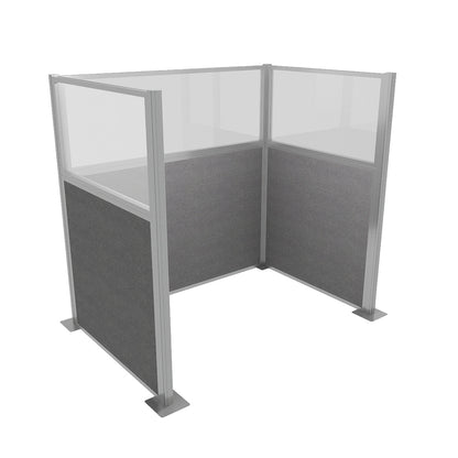 Portable Acoustic Cubicle Partition Kit, U-Shape | Hush Panel