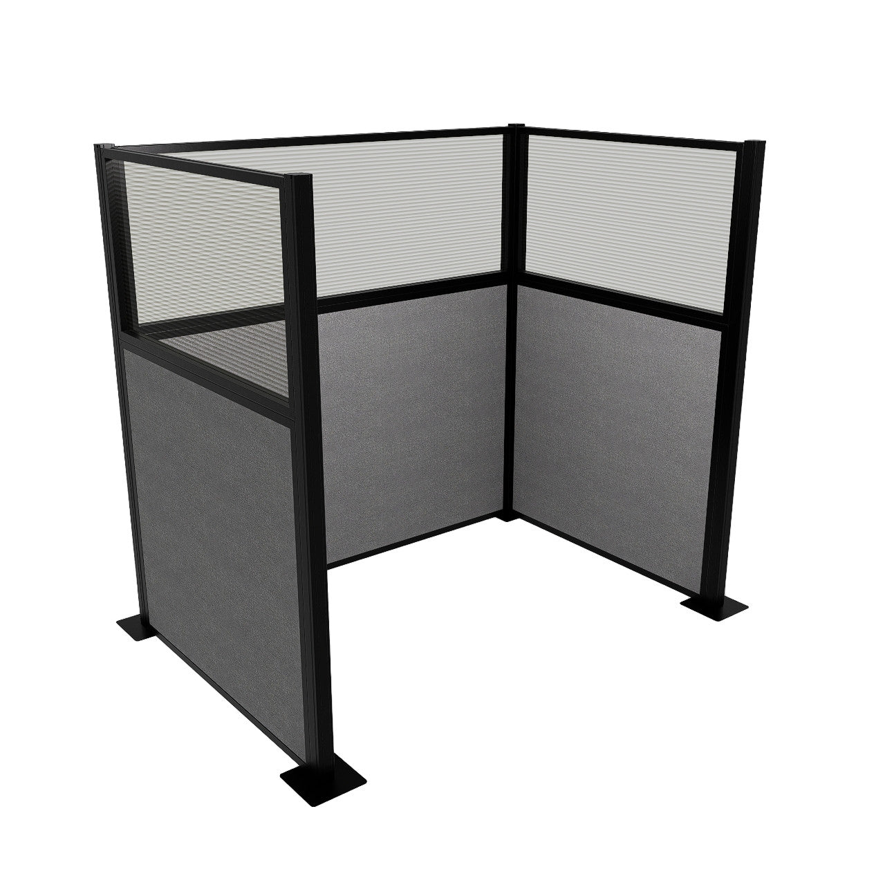 Portable Acoustic Cubicle Partition Kit, U-Shape | Hush Panel