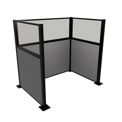 Portable Acoustic Cubicle Partition Kit, U-Shape | Hush Panel
