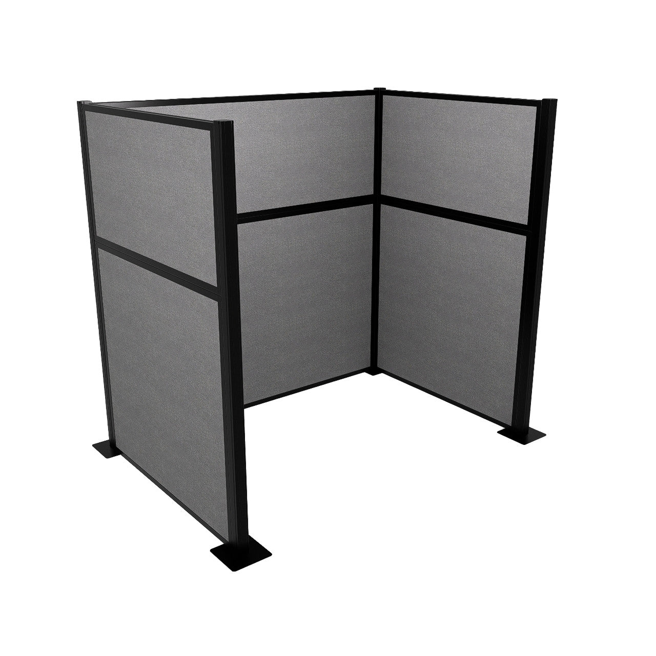 Portable Acoustic Cubicle Partition Kit, U-Shape | Hush Panel