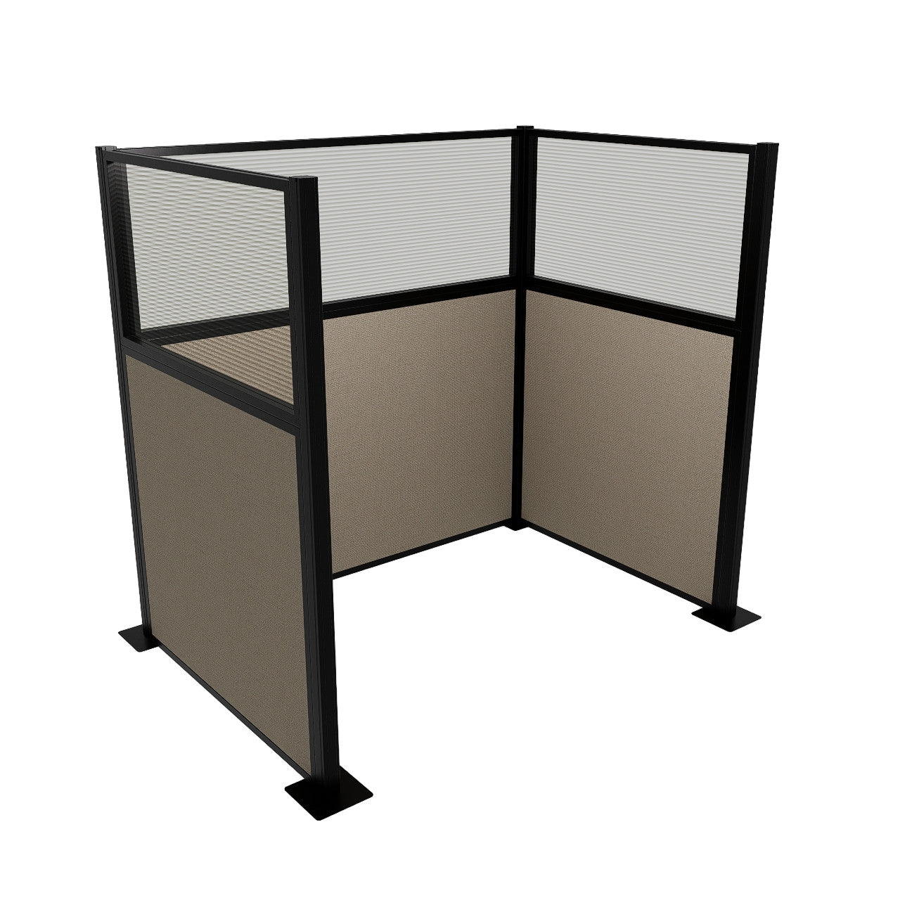 Portable Acoustic Cubicle Partition Kit, U-Shape | Hush Panel