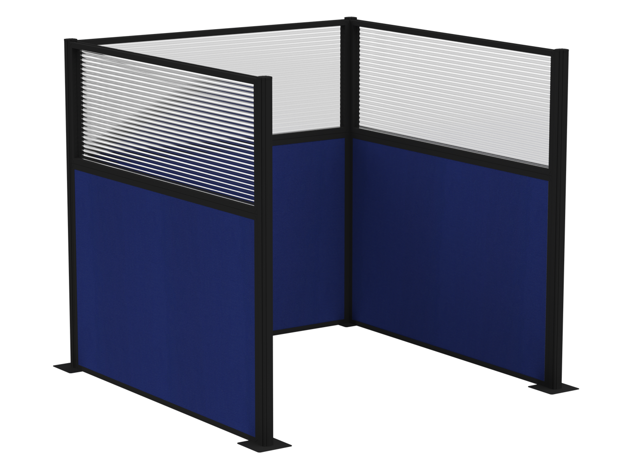 Portable Acoustic Cubicle Partition Kit, U-Shape | Hush Panel