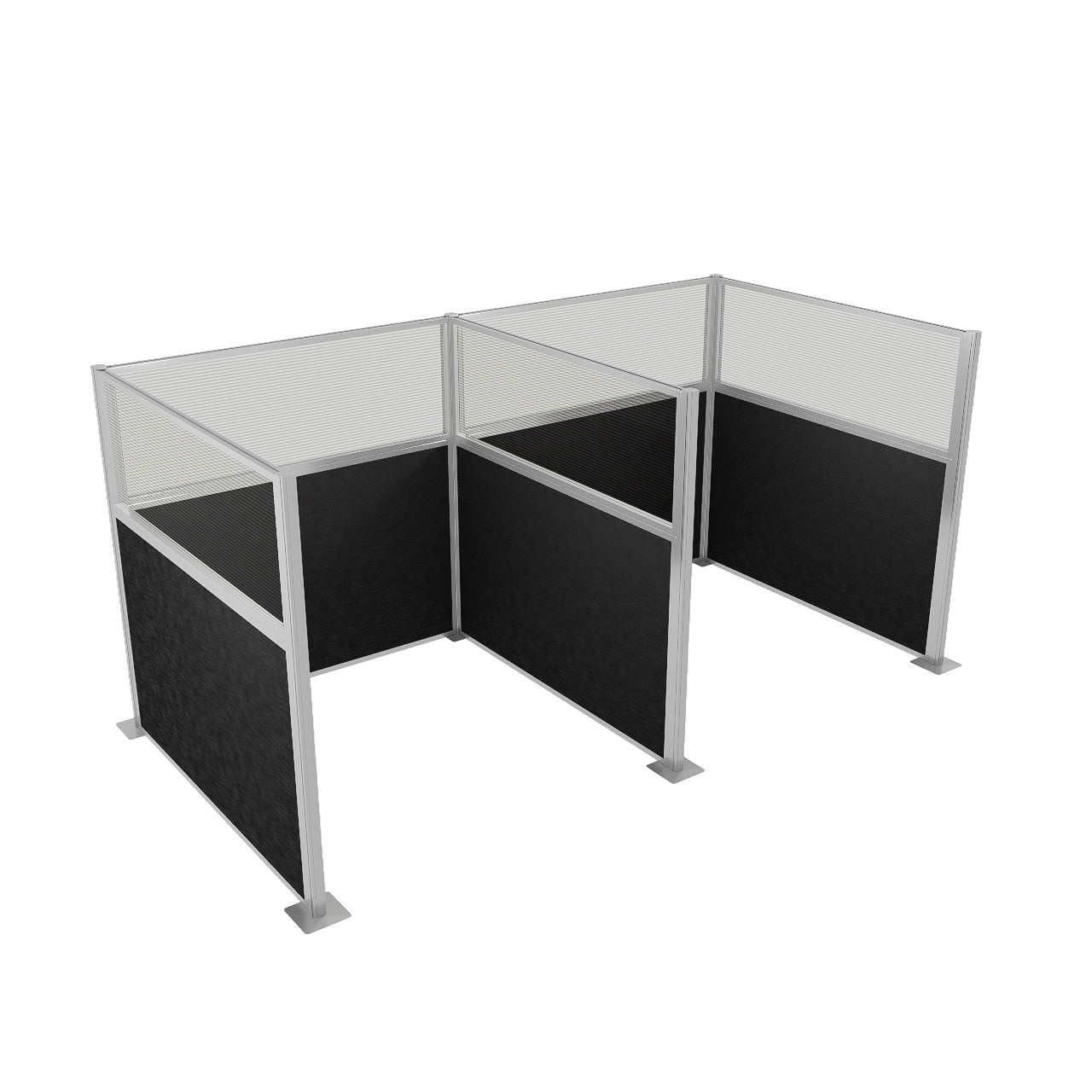 Portable Acoustic Cubicle Partition Kit, H or W Shape | Hush Panel