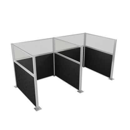 Portable Acoustic Cubicle Partition Kit, H or W Shape | Hush Panel