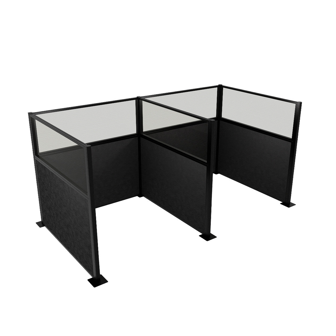 Portable Acoustic Cubicle Partition Kit, H or W Shape | Hush Panel
