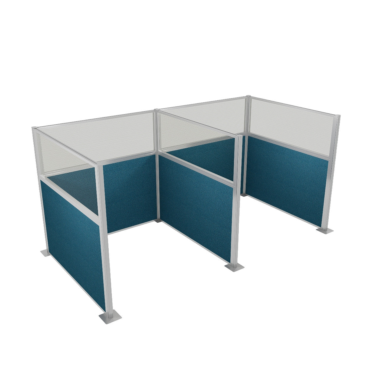 Portable Acoustic Cubicle Partition Kit, H or W Shape | Hush Panel