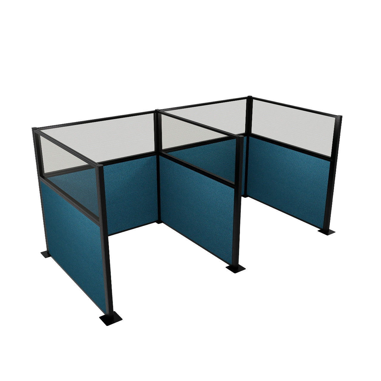 Portable Acoustic Cubicle Partition Kit, H or W Shape | Hush Panel