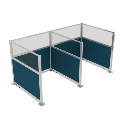 Portable Acoustic Cubicle Partition Kit, H or W Shape | Hush Panel