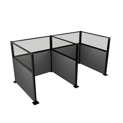 Portable Acoustic Cubicle Partition Kit, H or W Shape | Hush Panel