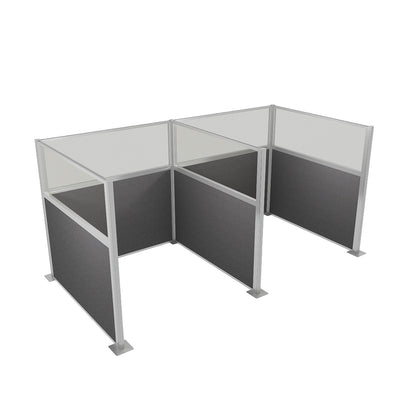 Portable Acoustic Cubicle Partition Kit, H or W Shape | Hush Panel