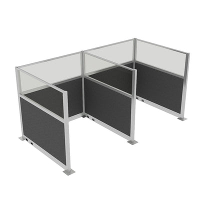 Portable Acoustic Cubicle Partition Kit, H or W Shape | Hush Panel