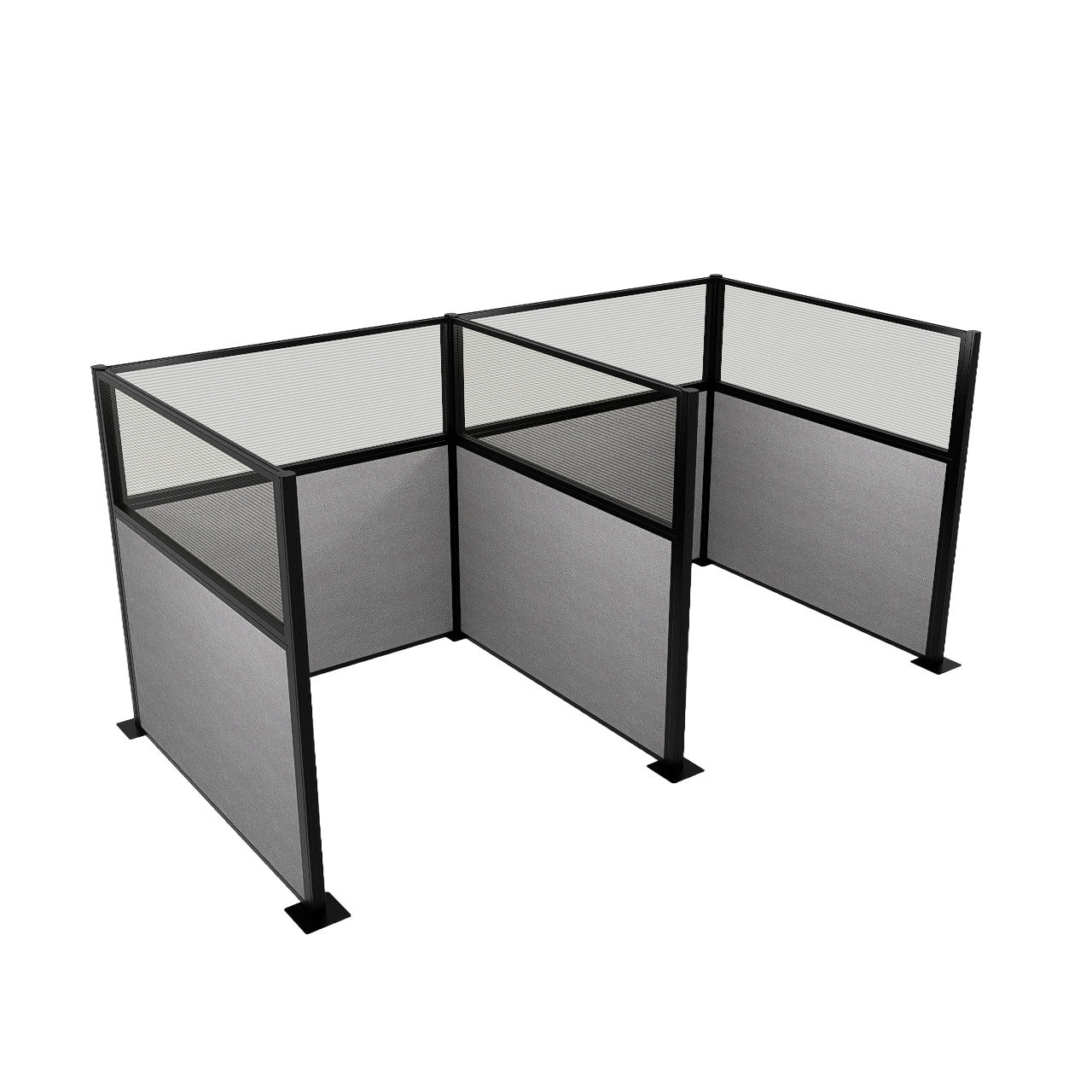 Portable Acoustic Cubicle Partition Kit, H or W Shape | Hush Panel
