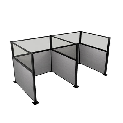 Portable Acoustic Cubicle Partition Kit, H or W Shape | Hush Panel