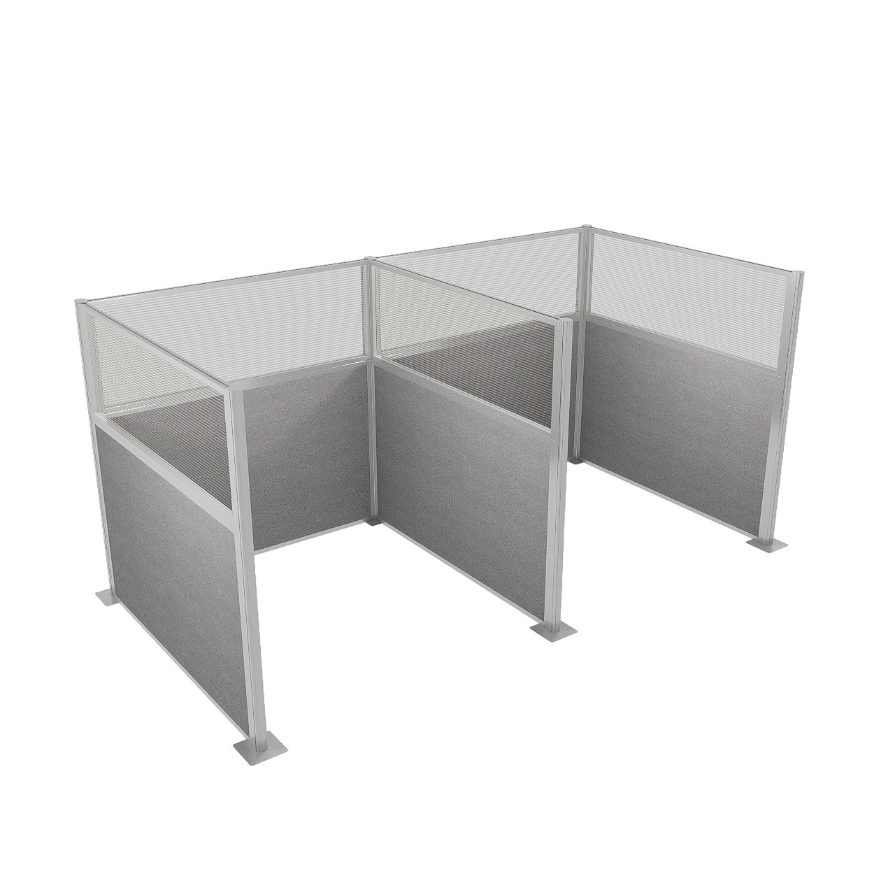 Portable Acoustic Cubicle Partition Kit, H or W Shape | Hush Panel