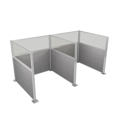 Portable Acoustic Cubicle Partition Kit, H or W Shape | Hush Panel