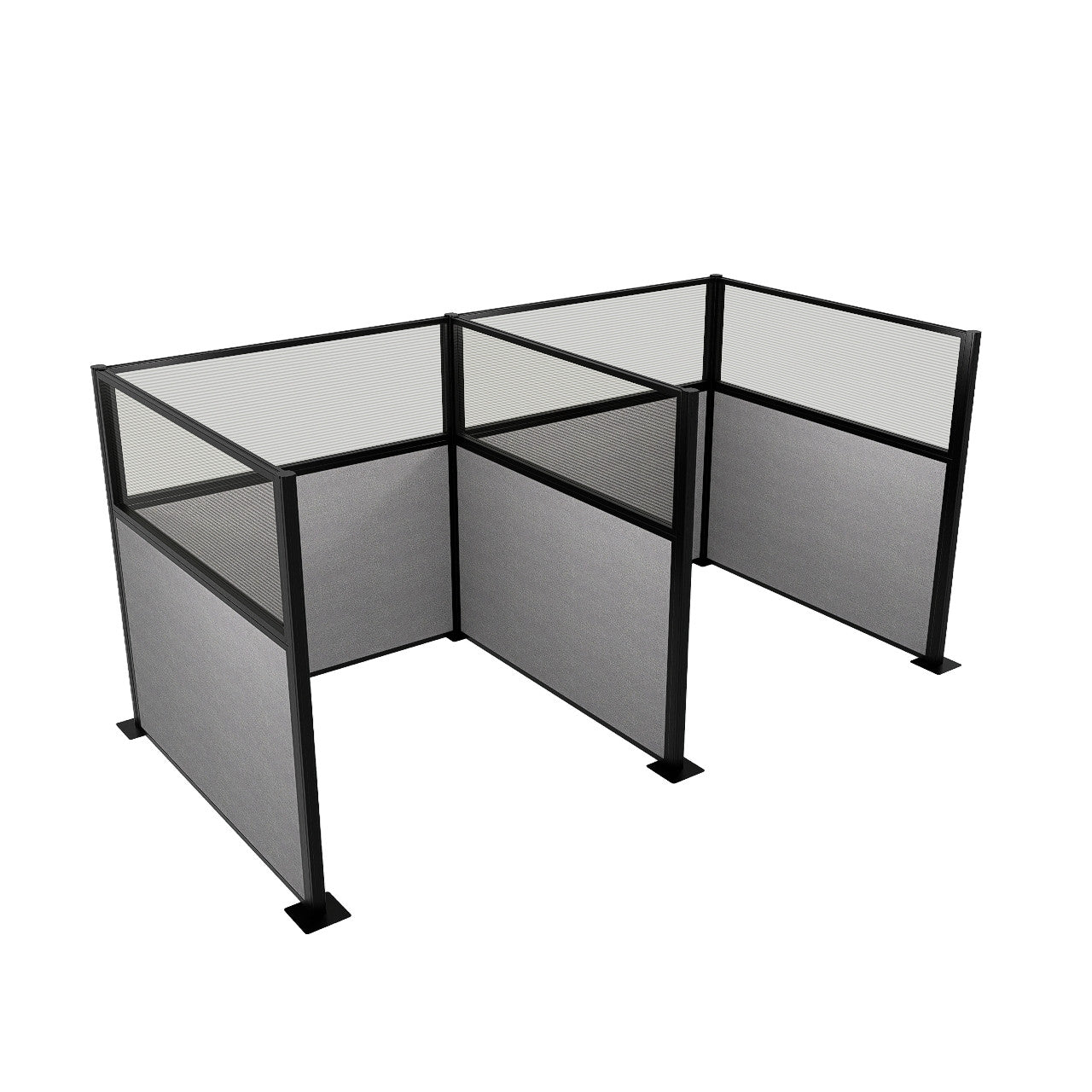 Portable Acoustic Cubicle Partition Kit, H or W Shape | Hush Panel