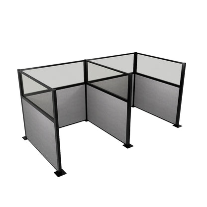 Portable Acoustic Cubicle Partition Kit, H or W Shape | Hush Panel