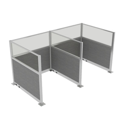 Portable Acoustic Cubicle Partition Kit, H or W Shape | Hush Panel