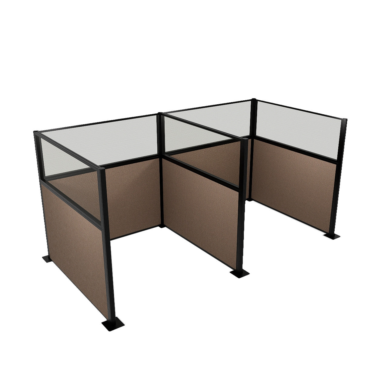 Portable Acoustic Cubicle Partition Kit, H or W Shape | Hush Panel