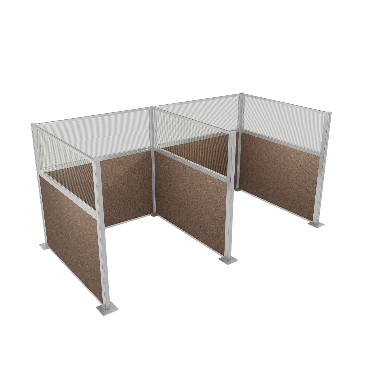 Portable Acoustic Cubicle Partition Kit, H or W Shape | Hush Panel