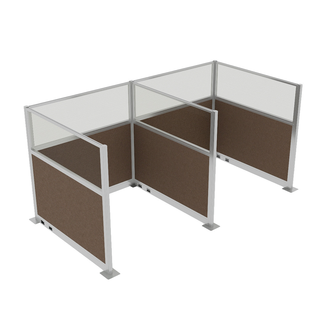 Portable Acoustic Cubicle Partition Kit, H or W Shape | Hush Panel