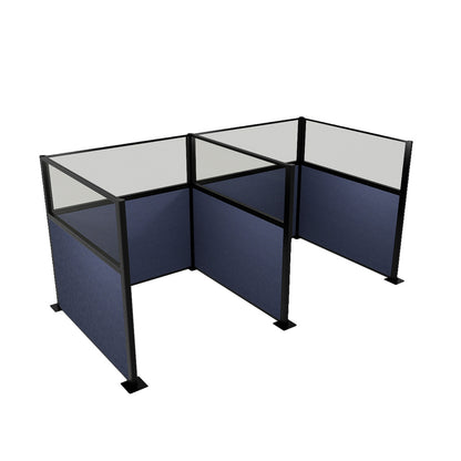 Portable Acoustic Cubicle Partition Kit, H or W Shape | Hush Panel
