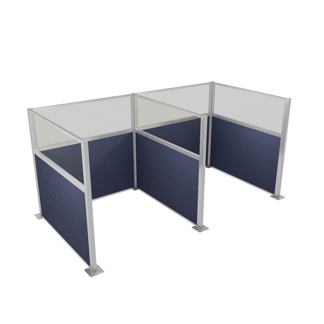 Portable Acoustic Cubicle Partition Kit, H or W Shape | Hush Panel