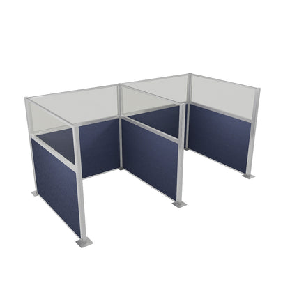 Portable Acoustic Cubicle Partition Kit, H or W Shape | Hush Panel