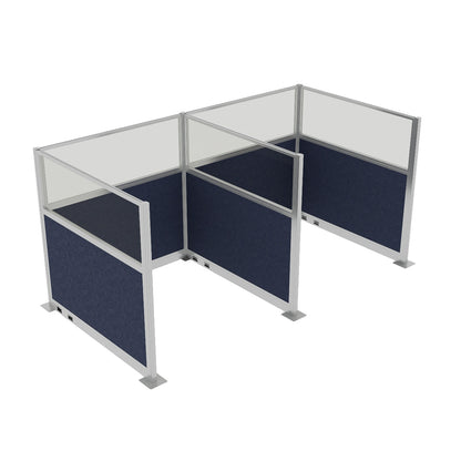 Portable Acoustic Cubicle Partition Kit, H or W Shape | Hush Panel