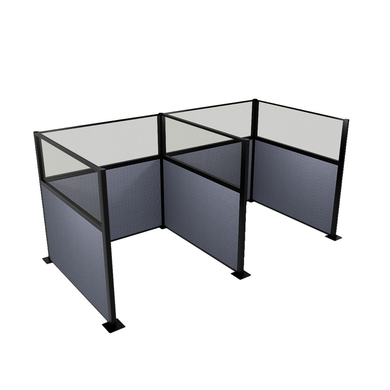 Portable Acoustic Cubicle Partition Kit, H or W Shape | Hush Panel
