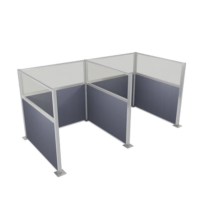 Portable Acoustic Cubicle Partition Kit, H or W Shape | Hush Panel