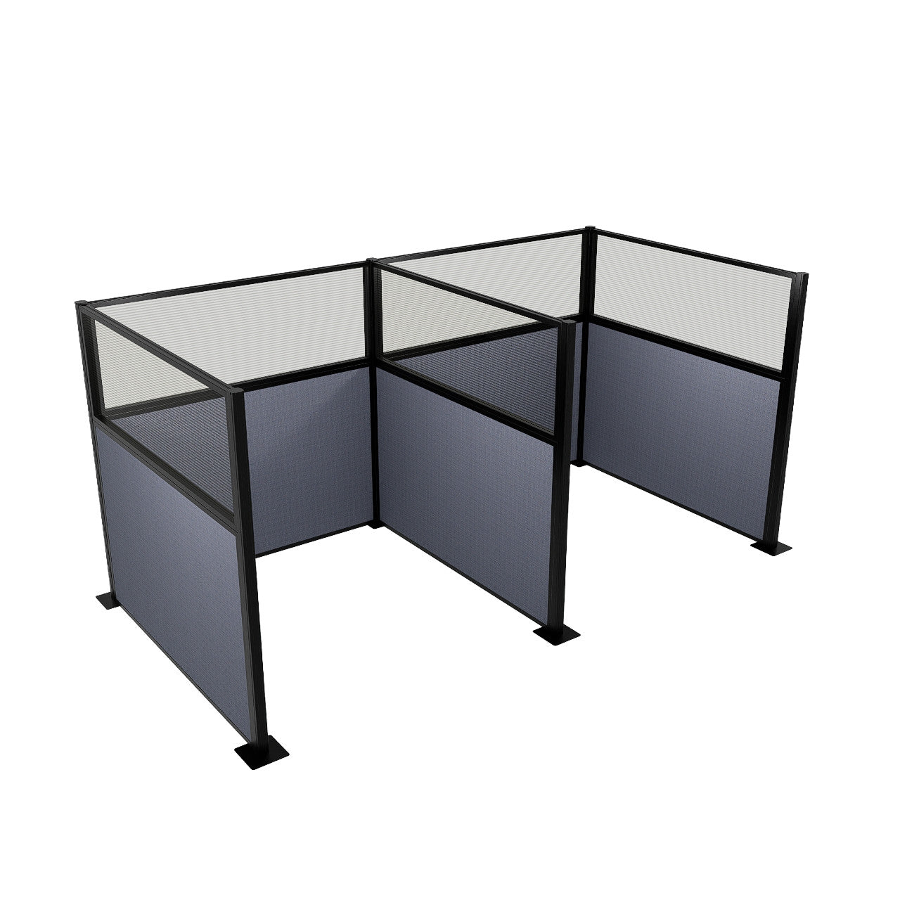 Portable Acoustic Cubicle Partition Kit, H or W Shape | Hush Panel