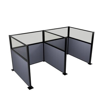 Portable Acoustic Cubicle Partition Kit, H or W Shape | Hush Panel