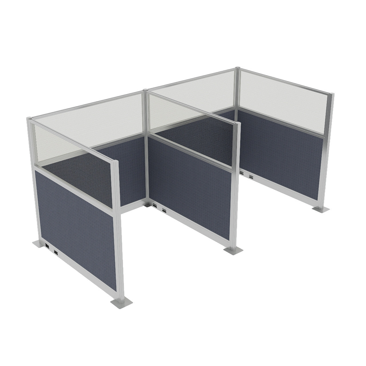 Portable Acoustic Cubicle Partition Kit, H or W Shape | Hush Panel