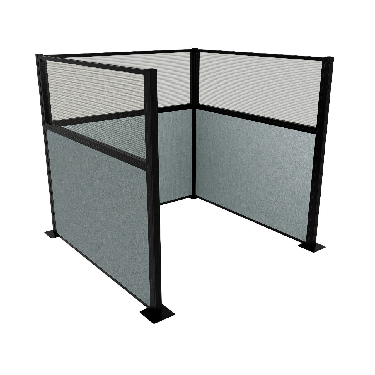 Portable Acoustic Cubicle Partition Kit, U-Shape | Hush Panel
