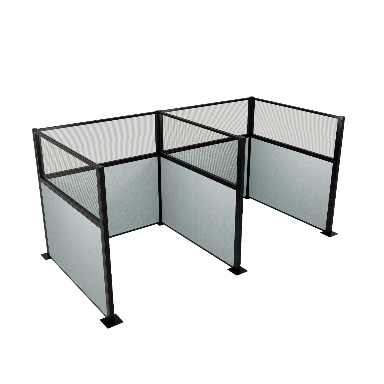 Portable Acoustic Cubicle Partition Kit, H or W Shape | Hush Panel