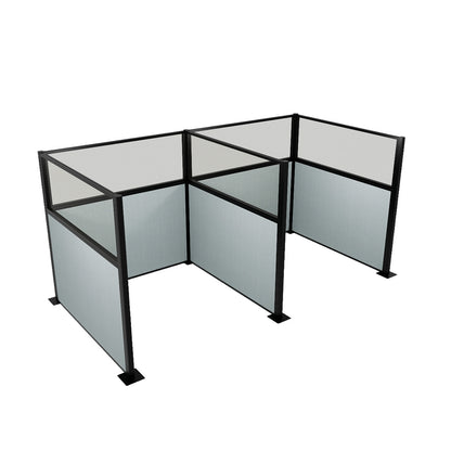 Portable Acoustic Cubicle Partition Kit, H or W Shape | Hush Panel