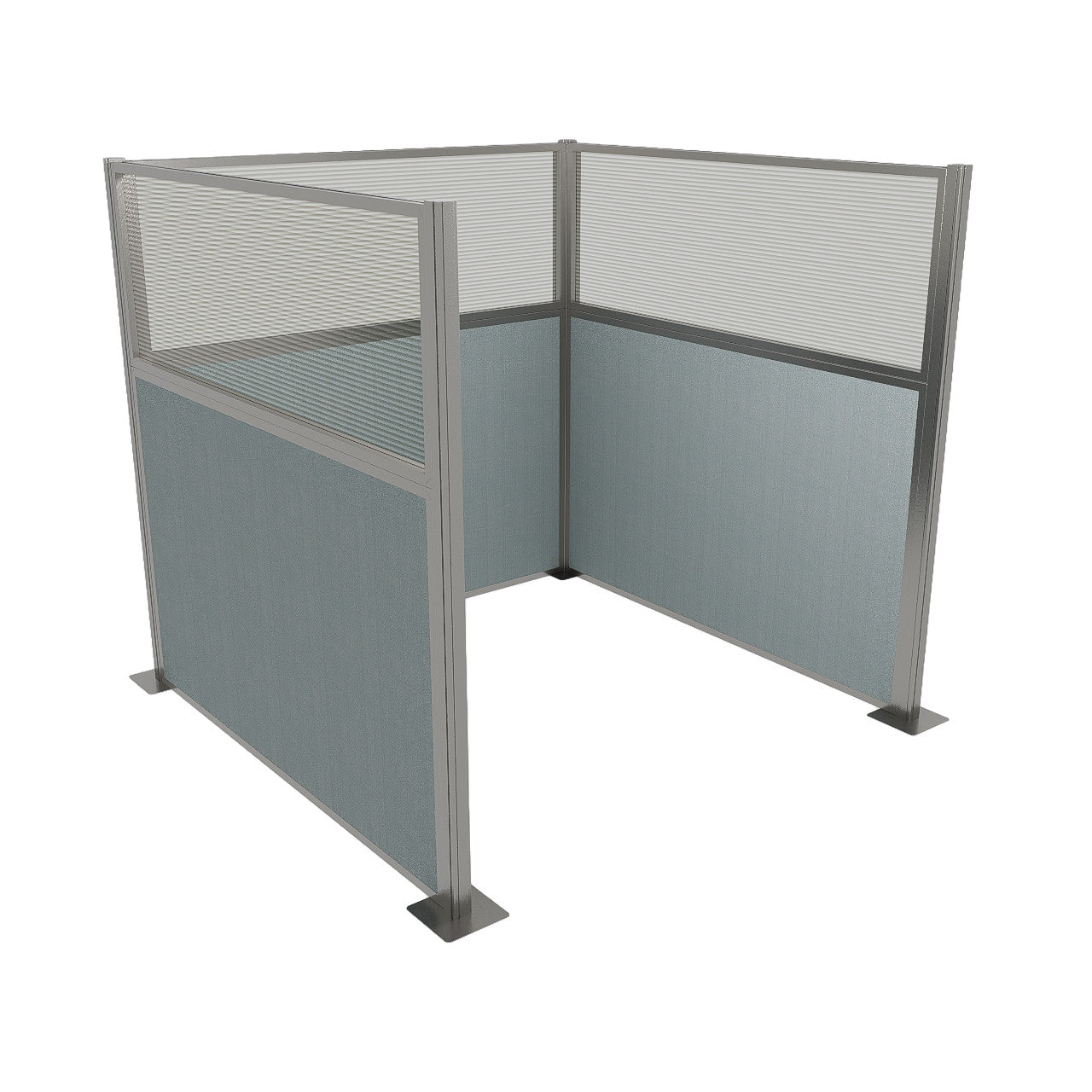Portable Acoustic Cubicle Partition Kit, U-Shape | Hush Panel