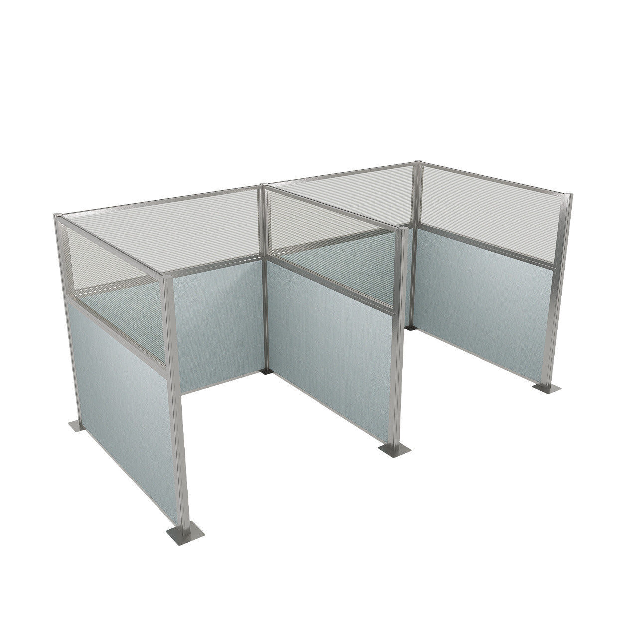 Portable Acoustic Cubicle Partition Kit, H or W Shape | Hush Panel