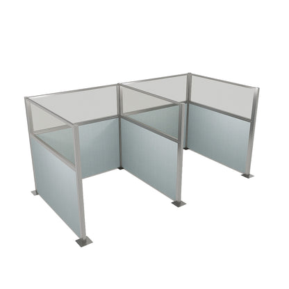 Portable Acoustic Cubicle Partition Kit, H or W Shape | Hush Panel