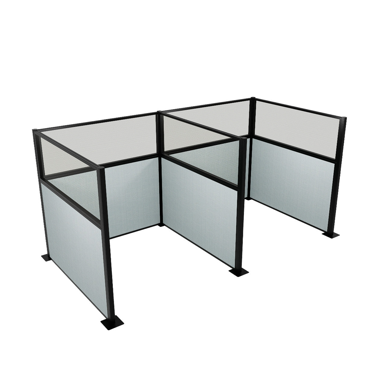 Portable Acoustic Cubicle Partition Kit, H or W Shape | Hush Panel