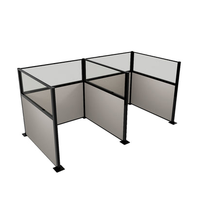 Portable Acoustic Cubicle Partition Kit, H or W Shape | Hush Panel