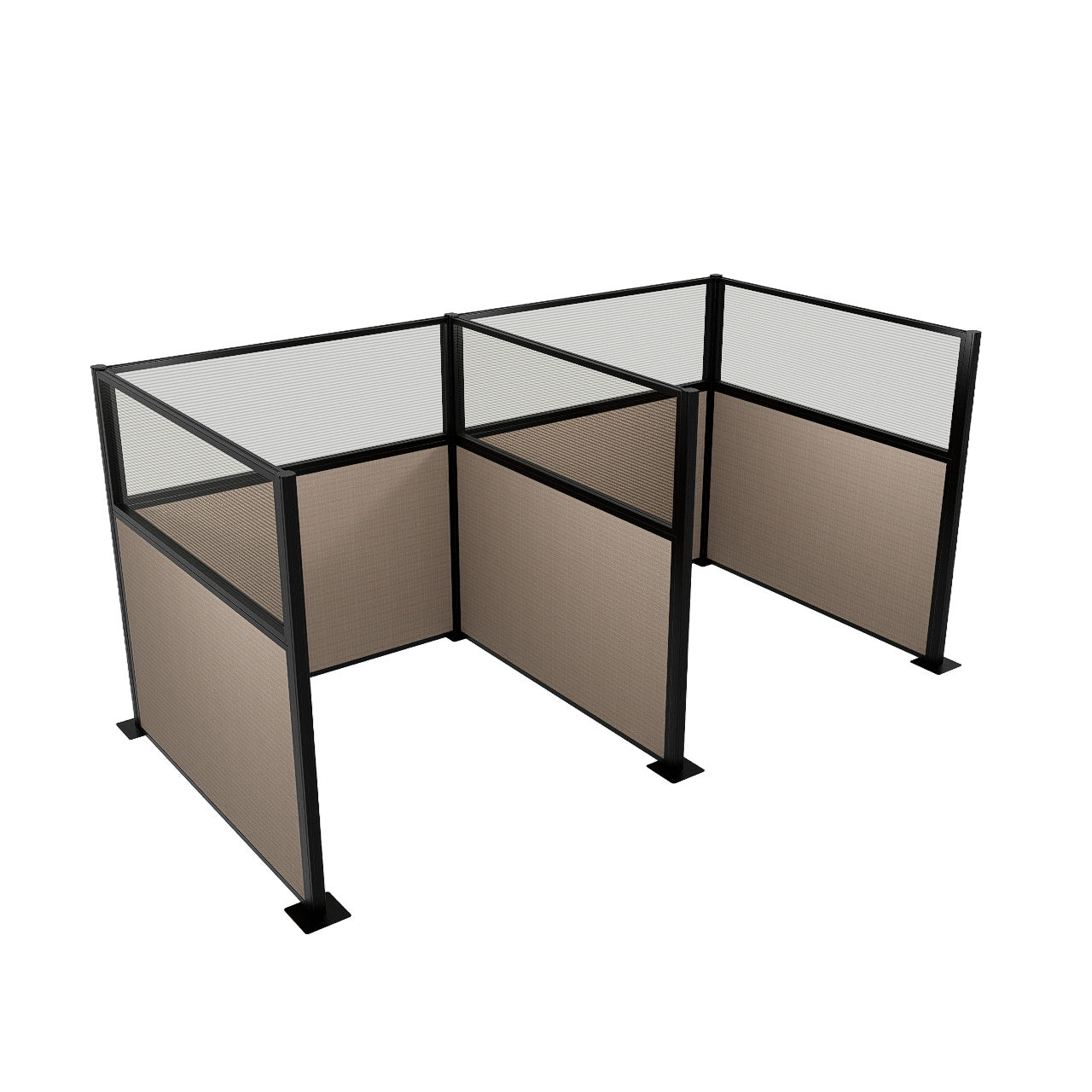 Portable Acoustic Cubicle Partition Kit, H or W Shape | Hush Panel