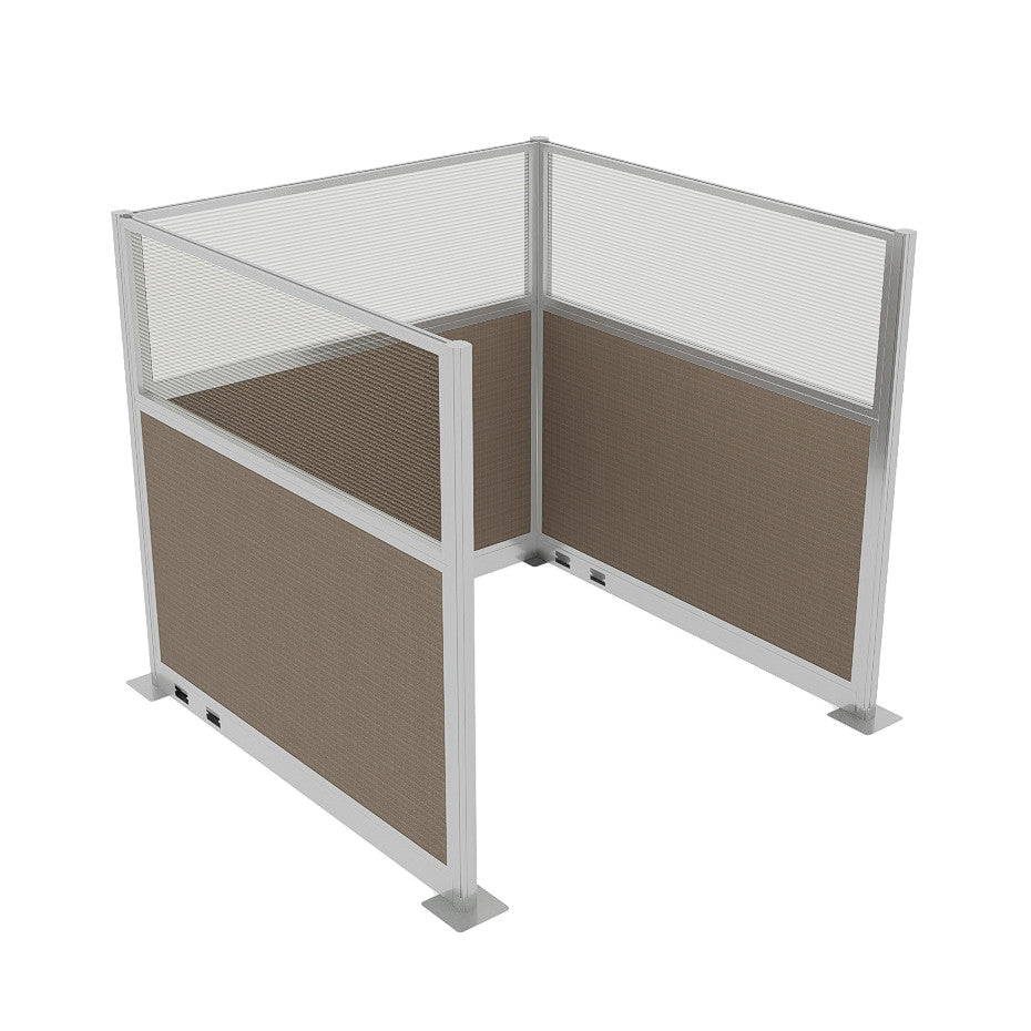 Portable Acoustic Cubicle Partition Kit, U-Shape | Hush Panel