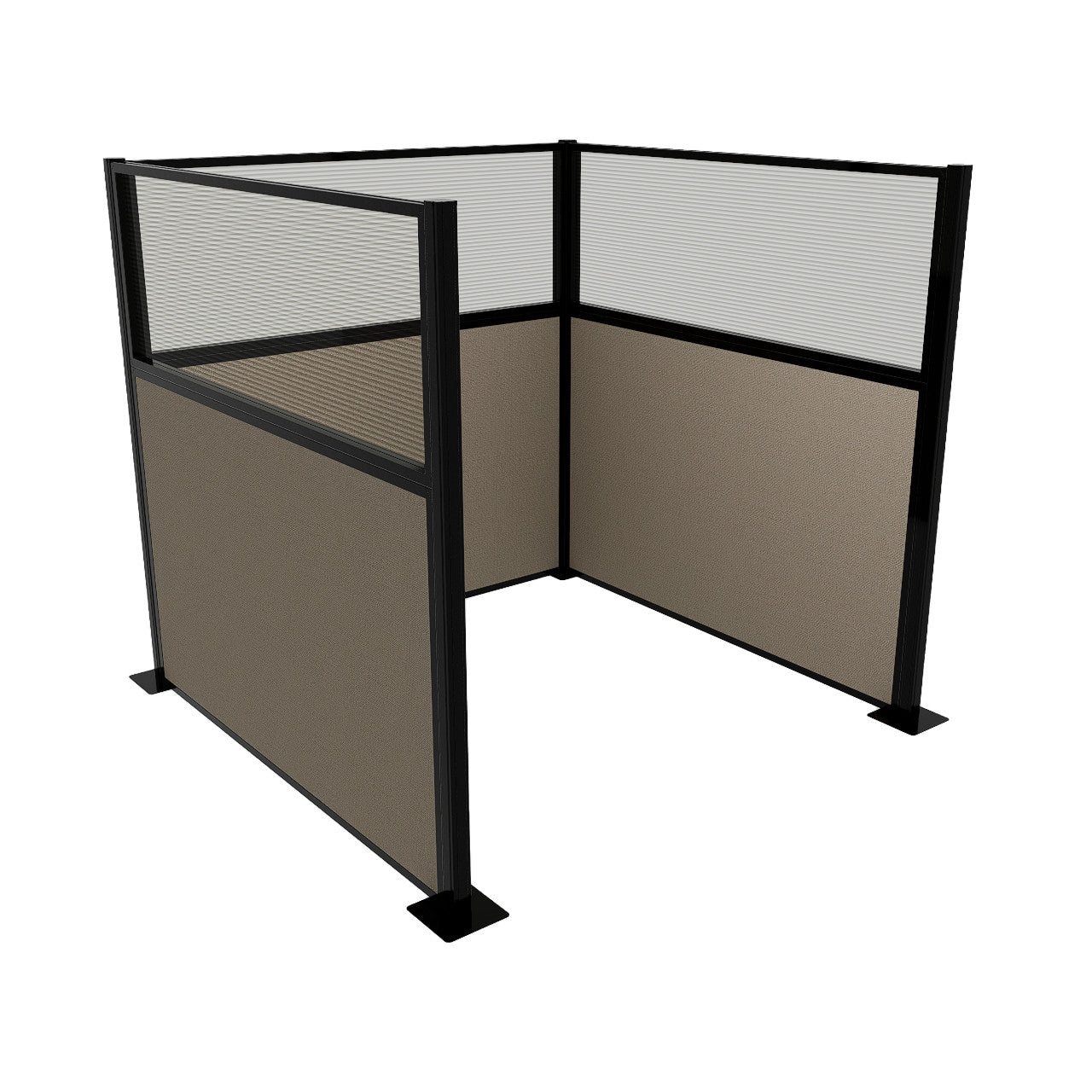 Portable Acoustic Cubicle Partition Kit, U-Shape | Hush Panel