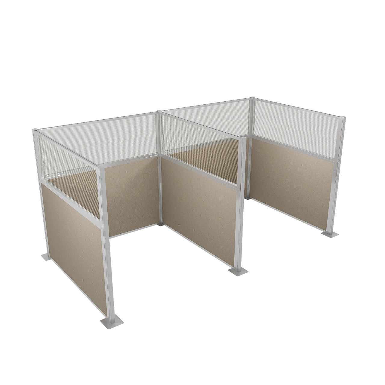 Portable Acoustic Cubicle Partition Kit, H or W Shape | Hush Panel