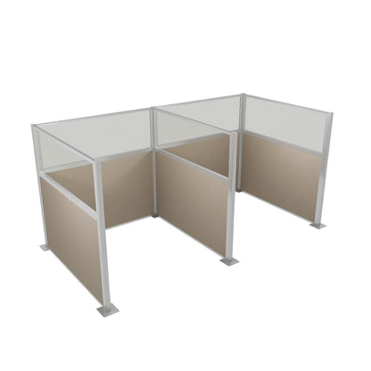 Portable Acoustic Cubicle Partition Kit, H or W Shape | Hush Panel