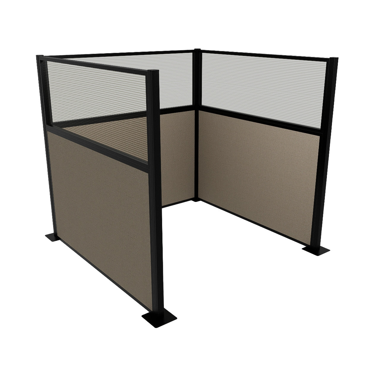 Portable Acoustic Cubicle Partition Kit, U-Shape | Hush Panel